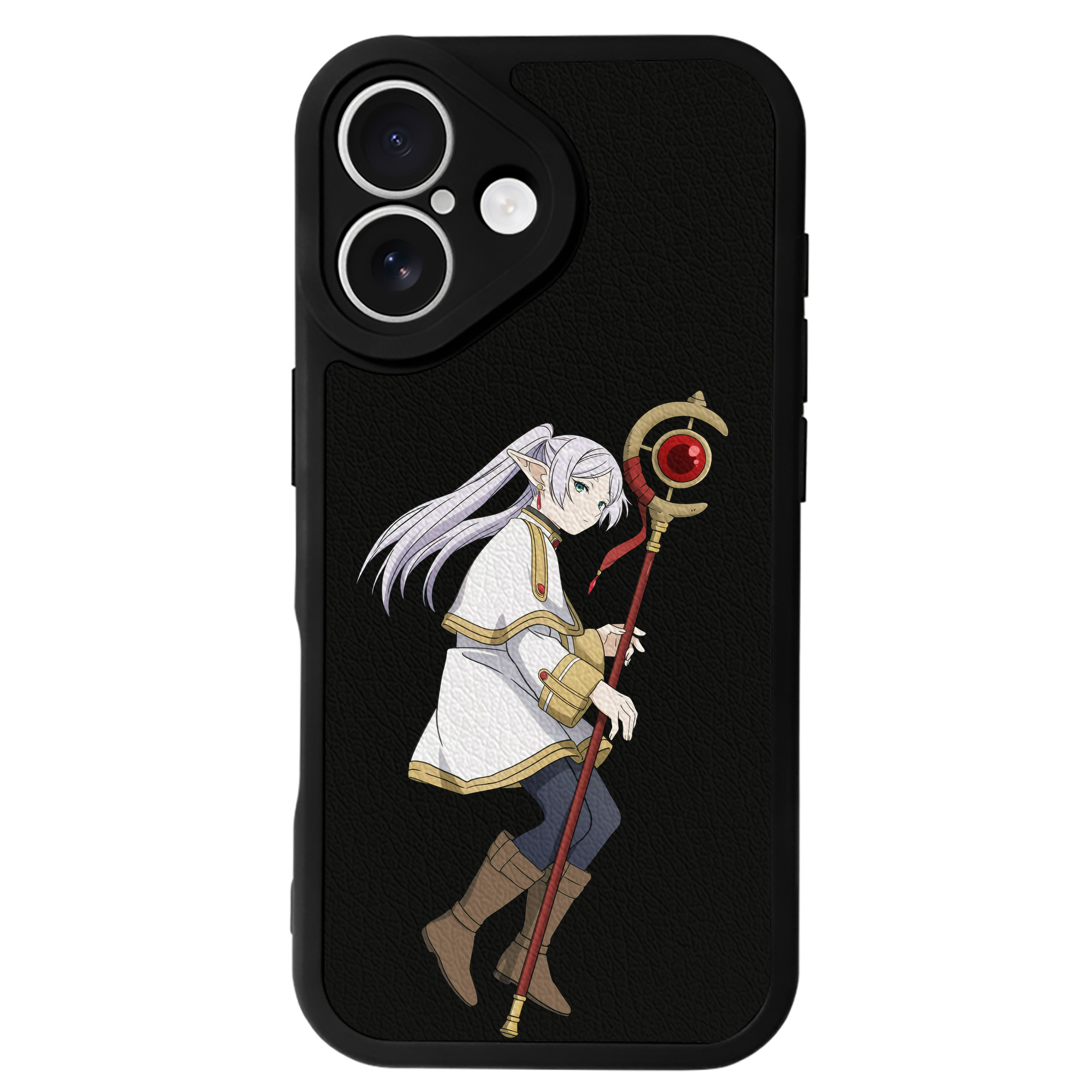 （画像用） 葬送のフリーレン Frieren 【iPhone 16シリーズ対応】シリコンスマホケース（レザー調） 材質：シリコン